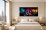 Neon Skyline von Los Angeles, modernes Wandbild oder Acrylbild