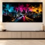 Neon Skyline von Los Angeles, modernes Wandbild oder Acrylbild