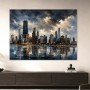 Skyline von Chicago als Leinwand oder Fine Art Print
