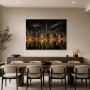 Goldene Skyline bei Nacht als Wandbild oder Acrylbild