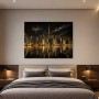 Goldene Skyline bei Nacht als Wandbild oder Acrylbild