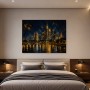 Frankfurt bei Nacht, Modernes Wandbild oder Fine Art Print