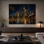 Frankfurt bei Nacht, Modernes Wandbild oder Fine Art Print