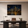 Frankfurt bei Nacht, Modernes Wandbild oder Fine Art Print