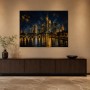 Frankfurt bei Nacht, Modernes Wandbild oder Fine Art Print