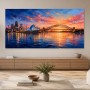 Sydney Harbour bei Sonnenuntergang, Leinwand und Acrylbild