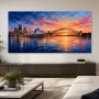 Sydney Harbour bei Sonnenuntergang, Leinwand und Acrylbild