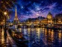 Paris bei Nacht als Wandbild oder Fine Art Print