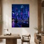 Neonstadt bei Nacht als Modernes Wandbild oder Poster