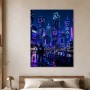 Neonstadt bei Nacht als Modernes Wandbild oder Poster