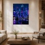 Neonstadt bei Nacht als Modernes Wandbild oder Poster