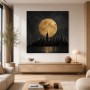New York Skyline bei Vollmond als Acrylbild oder Fine Art Print