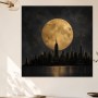 New York Skyline bei Vollmond als Acrylbild oder Fine Art Print