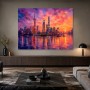 Shanghai Skyline bei Sonnenuntergang, Modernes Wandbild oder Fine Art Print
