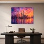 Shanghai Skyline bei Sonnenuntergang, Modernes Wandbild oder Fine Art Print