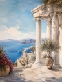 Mediterrane Küstenansicht als Leinwand oder Poster
