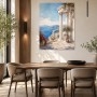 Mediterrane Küstenansicht als Leinwand oder Poster