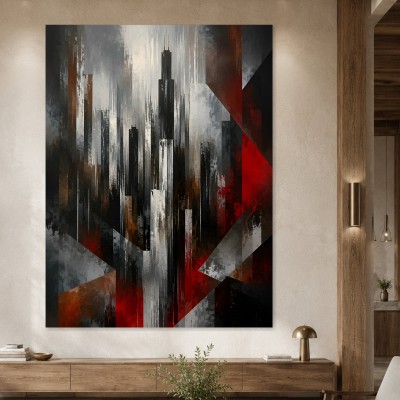 Abstraktes Wandbild oder Fine Art Print mit urbaner Dynamik
