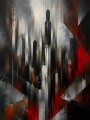 Abstraktes Wandbild oder Fine Art Print mit urbaner Dynamik