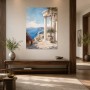 Mediterrane Küstenansicht als Leinwand oder Poster