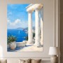 Mediterrane Küstenruhe als Leinwand oder Kunstdruck