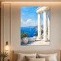 Mediterrane Küstenruhe als Leinwand oder Kunstdruck