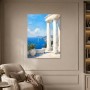 Mediterrane Küstenruhe als Leinwand oder Kunstdruck