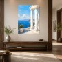 Mediterrane Küstenruhe als Leinwand oder Kunstdruck