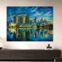 Singapur Skyline als Leinwand oder Acrylbild mit Marina Bay