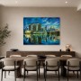 Singapur Skyline als Leinwand oder Acrylbild mit Marina Bay