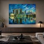 Singapur Skyline als Leinwand oder Acrylbild mit Marina Bay