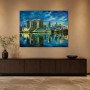 Singapur Skyline als Leinwand oder Acrylbild mit Marina Bay