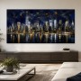 New Yorker Skyline als Leinwand oder Acrylbild in nächtlichem Glanz