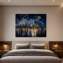 Nächtliche Skyline von Manhattan als Leinwand oder Acrylbild