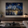 Nächtliche Skyline von Manhattan als Leinwand oder Acrylbild