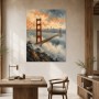 Golden Gate Bridge zwischen Nebel, Leinwand oder Kunstdruck