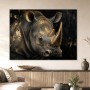 Rhino in Gold Glanz, Leinwand oder Fine Art Print