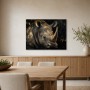 Rhino in Gold Glanz, Leinwand oder Fine Art Print
