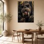 Walross mit Sonnenbrille, Modernes Wandbild oder Fine Art Print