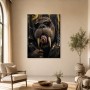 Walross mit Sonnenbrille, Modernes Wandbild oder Fine Art Print