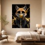 Fuchs mit Goldspray, Poster oder Modernes Wandbild mit urbanem Statement