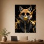 Fuchs mit Goldspray, Poster oder Modernes Wandbild mit urbanem Statement