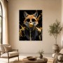 Fuchs mit Goldspray, Poster oder Modernes Wandbild mit urbanem Statement