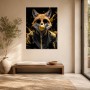 Fuchs mit Goldspray, Poster oder Modernes Wandbild mit urbanem Statement