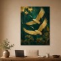Elegante Kraniche im Flug, Modernes Wandbild oder Fine Art Print