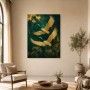Elegante Kraniche im Flug, Modernes Wandbild oder Fine Art Print