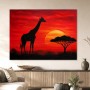 Giraffe im Sonnenuntergang, Wandbild oder Fine Art Print