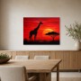 Giraffe im Sonnenuntergang, Wandbild oder Fine Art Print