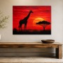 Giraffe im Sonnenuntergang, Wandbild oder Fine Art Print