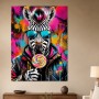 Bunter Zebra Pop Art als Leinwand oder Poster
